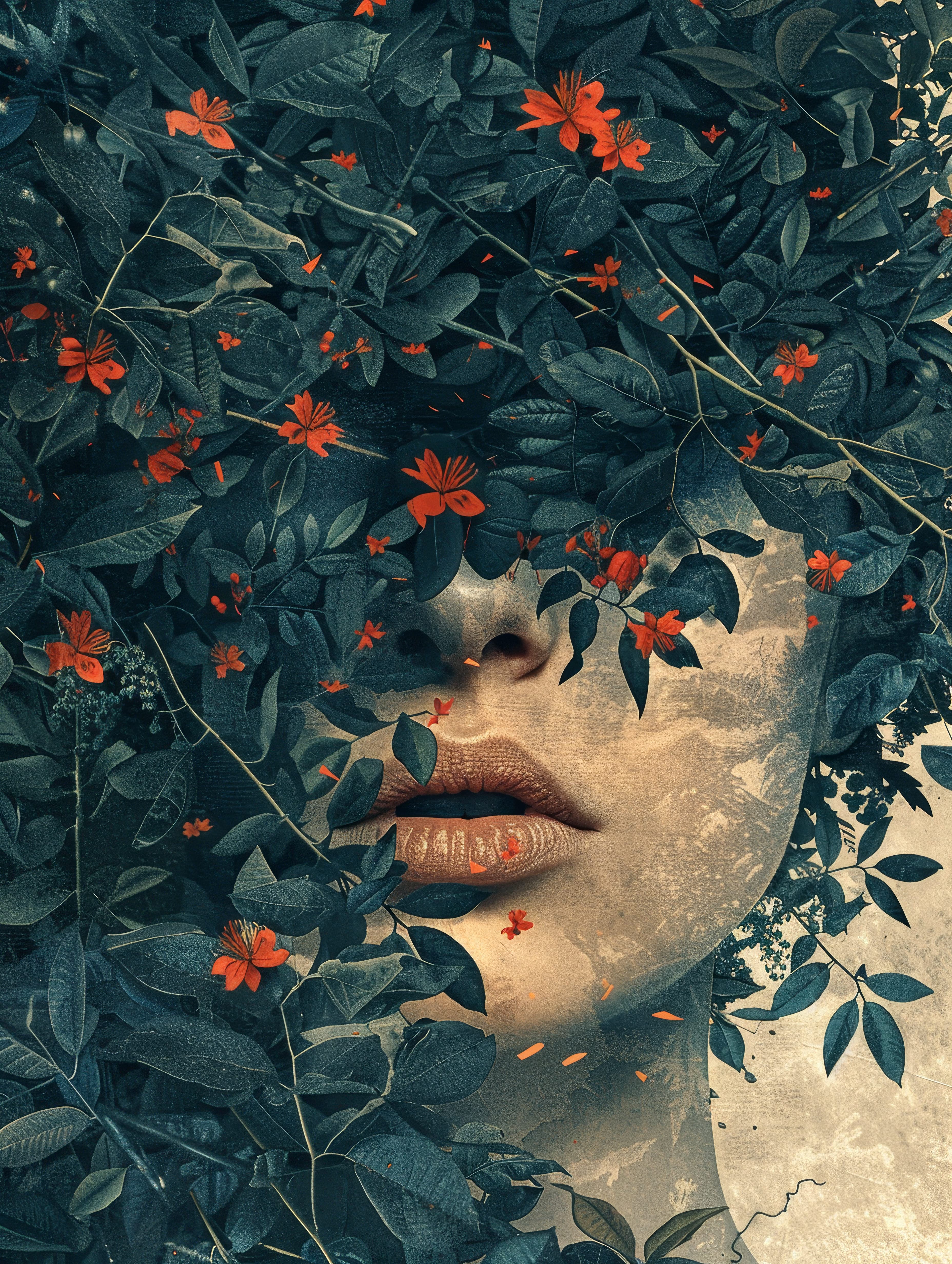 Face Of Lush Foliage.